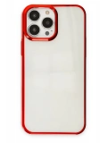 Newface Apple iPhone 13 Pro Max Kılıf Element Silikon - Kırmızı