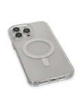 Newface Apple iPhone 13 Pro Max Kılıf Matte Şeffaf Magneticsafe - Şeffaf