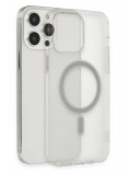 Newface Apple iPhone 13 Pro Max Kılıf Matte Şeffaf Magneticsafe - Şeffaf