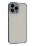 Newface Apple iPhone 13 Pro Max Kılıf Montreal Silikon Kapak - Gri