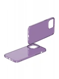 Newface Apple iPhone 13 Pro Max Kılıf Pc Sert Şeffaf Kapak - Mor