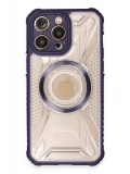 Newface Apple iPhone 13 Pro Max Kılıf Prag Magneticsafe Kapak - Derin Mor
