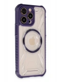 Newface Apple iPhone 13 Pro Max Kılıf Prag Magneticsafe Kapak - Derin Mor