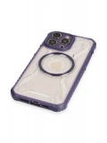 Newface Apple iPhone 13 Pro Max Kılıf Prag Magneticsafe Kapak - Derin Mor