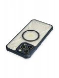 Newface Apple iPhone 13 Pro Max Kılıf Prag Magneticsafe Kapak - Lacivert
