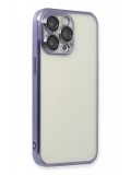 Newface Apple iPhone 13 Pro Max Kılıf Razer Lensli Silikon - Mor
