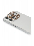 Newface Apple iPhone 13 Pro Max Pers Alüminyum Kamera Lens - Gold