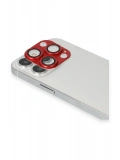 Newface Apple iPhone 13 Pro Max Pers Alüminyum Kamera Lens - Kırmızı