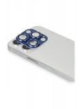 Newface Apple iPhone 13 Pro Max Pers Alüminyum Kamera Lens - Lacivert