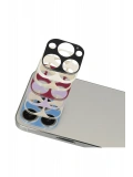 Newface Apple iPhone 13 Pro Max Rainbow Kamera Lens Koruma Cam - Mor