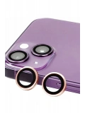 Newface Apple iPhone 13 Raze Metal Kamera Lens - Pembe