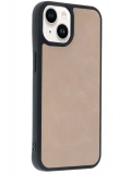 Newface Apple iPhone 14 Kılıf Aras Deri Kapak - Pudra