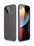 Newface Apple iPhone 14 Kılıf Auto Focus Karbon Kapak - Gri