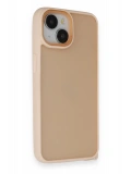 Newface Apple iPhone 14 Kılıf Elegant Kapak - Pudra