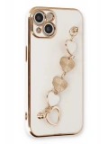 Newface Apple iPhone 14 Kılıf Esila Silikon - Beyaz