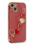 Newface Apple iPhone 14 Kılıf Esila Silikon - Kırmızı