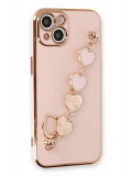 Newface Apple iPhone 14 Kılıf Esila Silikon - Pudra