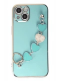 Newface Apple iPhone 14 Kılıf Esila Silikon - Su Yeşili