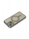 Newface Apple iPhone 14 Kılıf Joke Simli Magneticsafe Kılıf - Gri