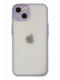 Newface Apple iPhone 14 Kılıf Montreal Silikon Kapak - Mor