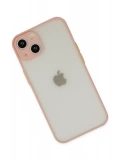 Newface Apple iPhone 14 Kılıf Montreal Silikon Kapak - Pembe