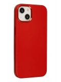 Newface Apple iPhone 14 Plus Kılıf Asya Deri Silikon - Kırmızı