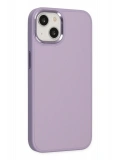 Newface Apple iPhone 14 Plus Kılıf Asya Deri Silikon - Lila