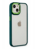 Newface Apple iPhone 14 Plus Kılıf Dora Kapak - Haki Yeşil