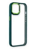 Newface Apple iPhone 14 Plus Kılıf Dora Kapak - Haki Yeşil