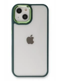 Newface Apple iPhone 14 Plus Kılıf Dora Kapak - Haki Yeşil