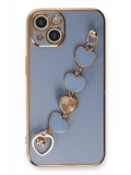 Newface Apple iPhone 14 Plus Kılıf Esila Silikon - Gri