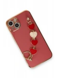 Newface Apple iPhone 14 Plus Kılıf Esila Silikon - Kırmızı