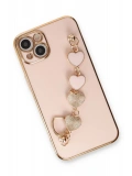 Newface Apple iPhone 14 Plus Kılıf Esila Silikon - Pudra