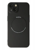 Newface Apple iPhone 14 Plus Kılıf Jack Magneticsafe Lens Silikon - Siyah