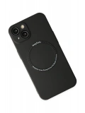 Newface Apple iPhone 14 Plus Kılıf Jack Magneticsafe Lens Silikon - Siyah