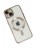 Newface Apple iPhone 14 Plus Kılıf Kross Magneticsafe Kapak - Gold