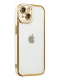 Newface Apple iPhone 14 Plus Kılıf Liva Lens Silikon - Beyaz