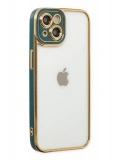 Newface Apple iPhone 14 Plus Kılıf Liva Lens Silikon - Yeşil