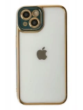Newface Apple iPhone 14 Plus Kılıf Liva Lens Silikon - Yeşil