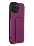 Newface Apple iPhone 14 Plus Kılıf Mega Standlı Silikon - Mor