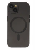 Newface Apple iPhone 14 Plus Kılıf Moshi Lens Magneticsafe Silikon - Siyah
