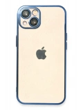 Newface Apple iPhone 14 Plus Kılıf Razer Lensli Silikon - Açık Mavi