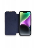 Newface Apple iPhone 14 Pro Kılıf Dolpin Kapaklı - Lacivert