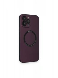 Newface Apple iPhone 14 Pro Kılıf Jack Magneticsafe Lens Silikon - Mürdüm