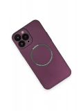 Newface Apple iPhone 14 Pro Kılıf Jack Magneticsafe Lens Silikon - Mürdüm