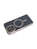 Newface Apple iPhone 14 Pro Kılıf Joke Simli Magneticsafe Kılıf - Gri