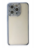 Newface Apple iPhone 14 Pro Kılıf Joke Taşlı Silikon - Mavi