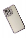 Newface Apple iPhone 14 Pro Kılıf Joke Taşlı Silikon - Mor