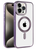 Newface Apple iPhone 14 Pro Kılıf Kronos Magsafe Kapak - Derin Mor
