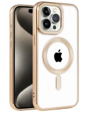 Newface Apple iPhone 14 Pro Kılıf Kronos Magsafe Kapak - Gold